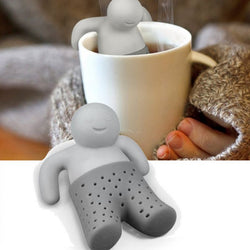 Silicone Tea Strainer Interesting Life Partner Cute Mister pot MR Little Man People   Infuser Filter Brewing Making pot