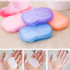 20Pcs Disposable Portable Travel Soap Paper Washing Hand Bath Clean Scented Slice Sheets Outdoor Mini Travel Soap Paper 6x4cm